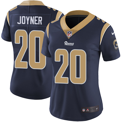 Nike Rams #20 Lamarcus Joyner Navy Blue Team Color Women's Stitched NFL Vapor Untouchable Limited Jersey